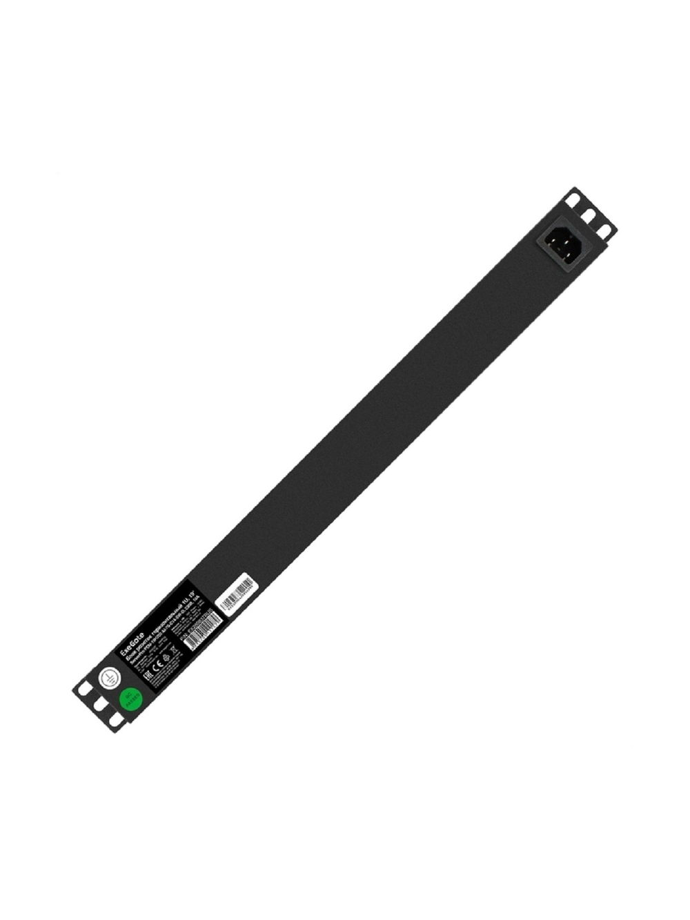 Exegate EX280837RUS Блок розеток ExeGate ServerPro PDU-19H702 Al-7S-C14-SW-O, 19",1U,алюм, 7Sch, С14, защита от перегр