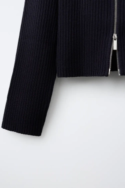 ZARA КАРДИГАН В РУБЧИК, МОРСКОЙ СИНИЙ
