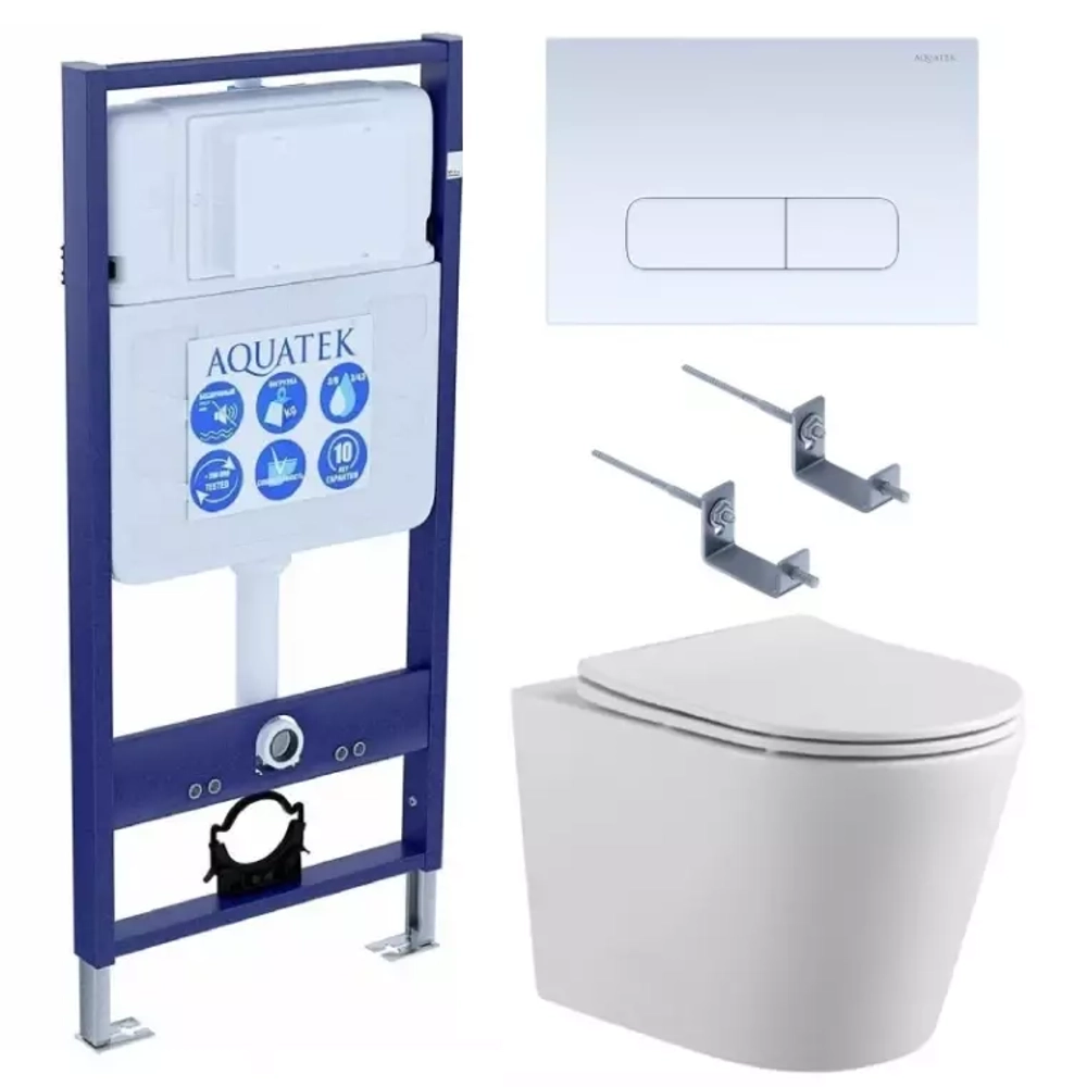 Унитаз с инсталляцией SET AQUATEK ВЕГА cmp-013 INS-0000012+унитаз Вега AQ1904-00
