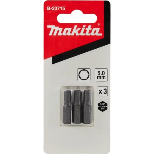 Бита шестигранная 5х25 мм C-form 3 шт. Makita B-23715