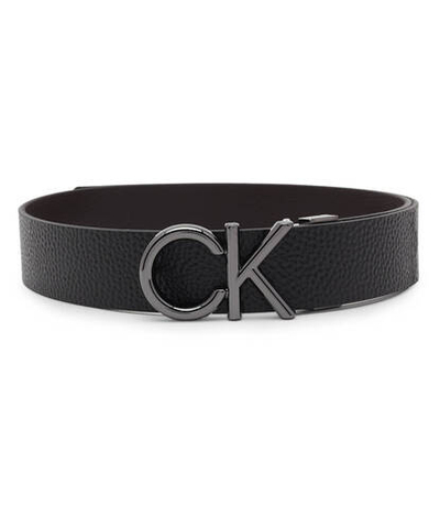 Кожаный ремень ADJ/REV CK METAL BOMBE PB 35MM Calvin Klein - черный(K50K510948)