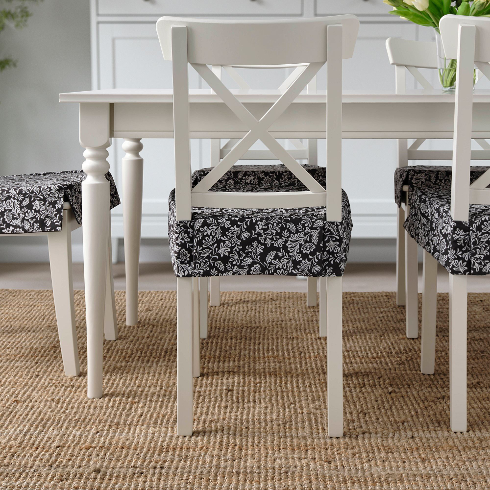 Подушка на стул IKEA DVARGDUNORT, Серо-белый, 42 / 35х42х4 см