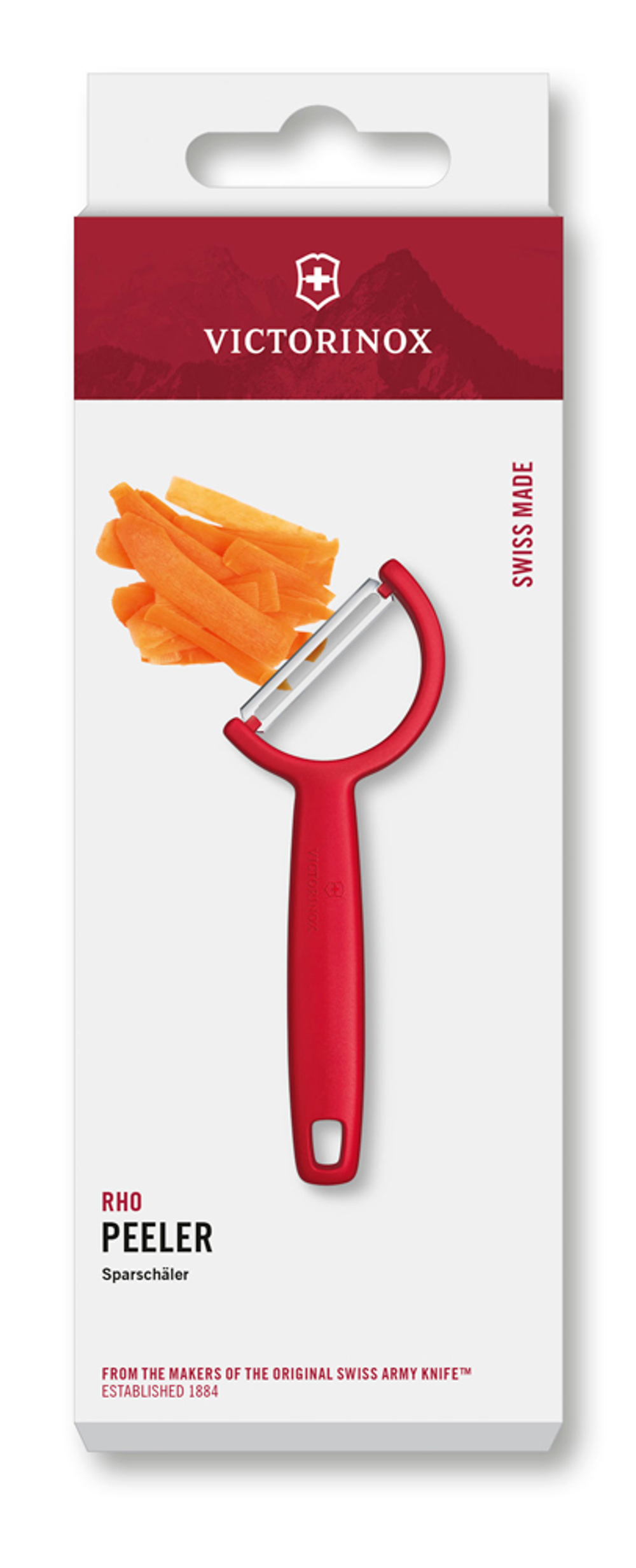 Овощечистка Victorinox Rho для овощей и фруктов, красная