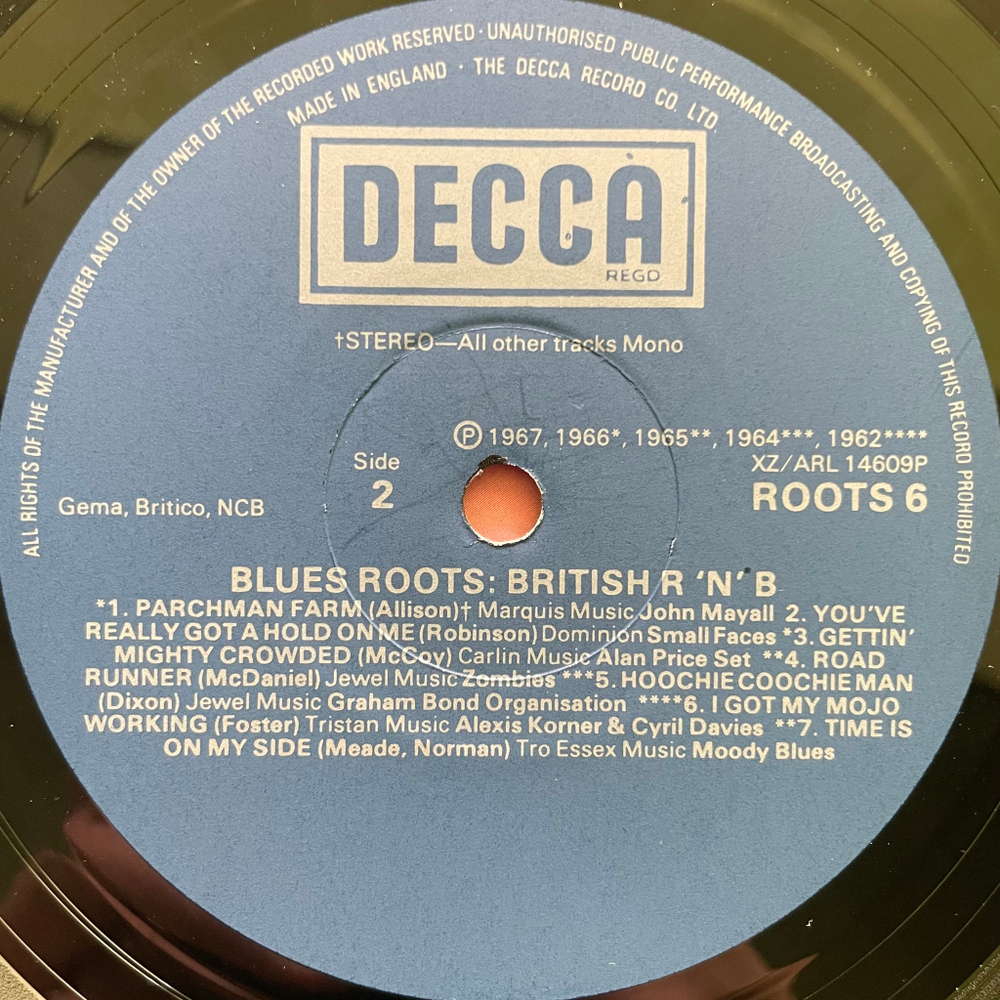 Сборник Blues Roots - British R'n'B (Англия 1978г.)