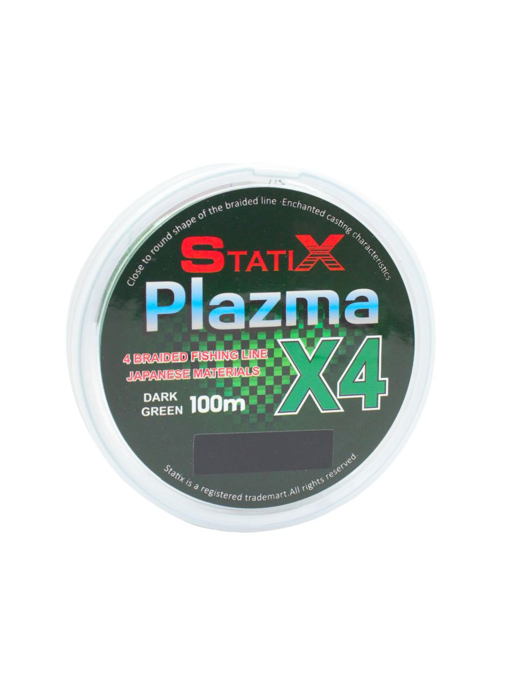 Плетеный шнур для рыбалки Statix PLAZMA х4 100м, 0.4мм - 31.8кг