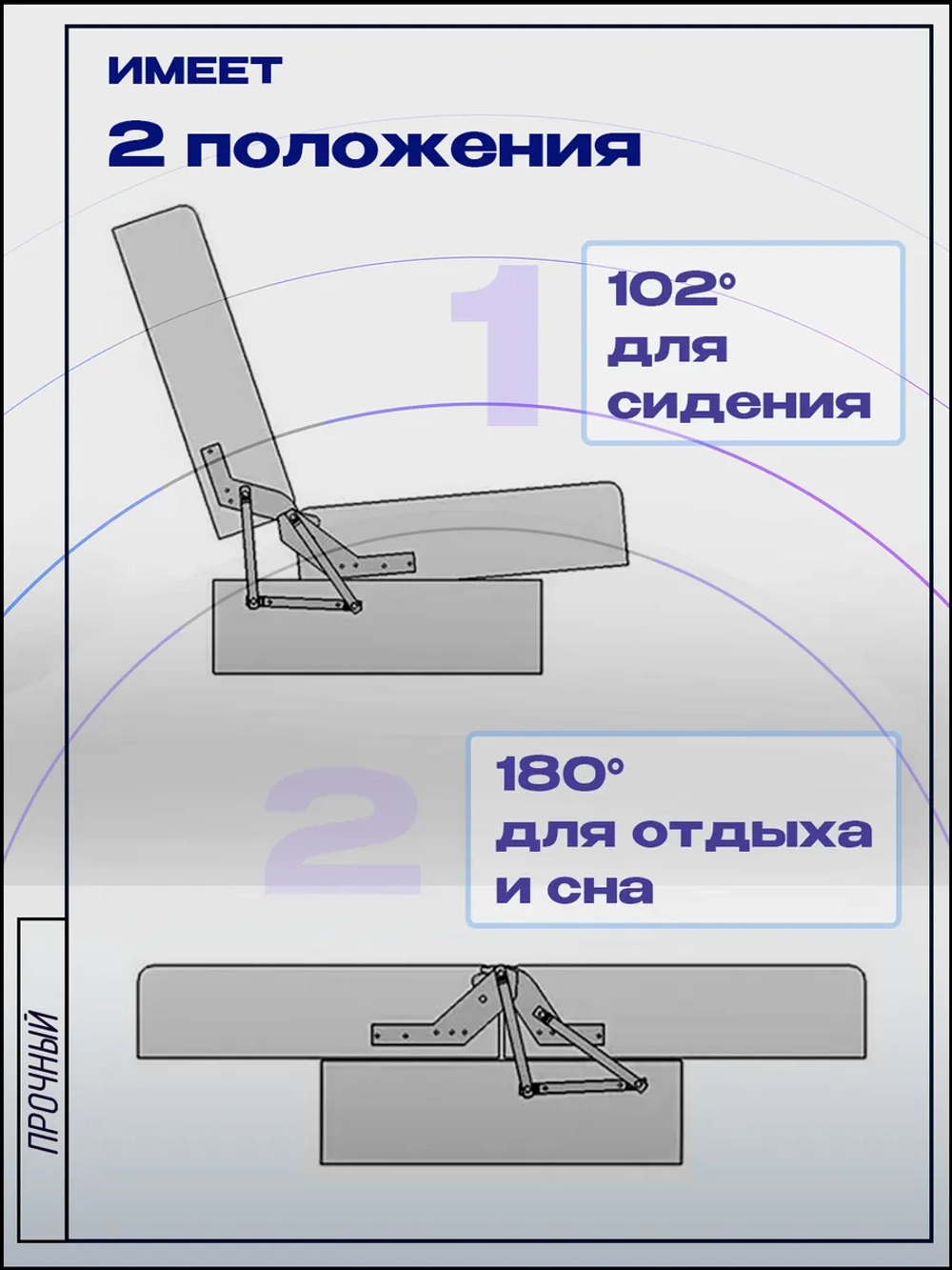 Механизм для дивана книжка 217 неокрашенный, комплект