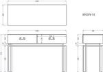 Консоль Garda Decor 2 ящика белая, хром 120*42*77 см