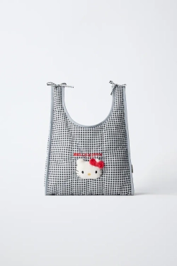 ZARA СУМКА-ШОПЕР HELLO KITTY© SANRIO, ЧЕРНЫЙ
