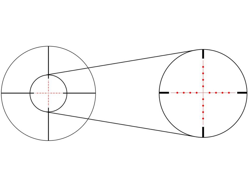 Прицел Gaut Quartz 3-9x40, AO, сетка 2 (Mil-Dot), подсветка красная, 25.4мм, 1/4 МОА, 452г