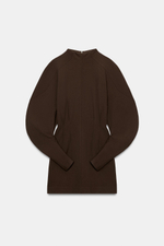 МИНИ-ПЛАТЬЕ С ОБЪЁМНЫМИ РУКАВАМИ — ZARA