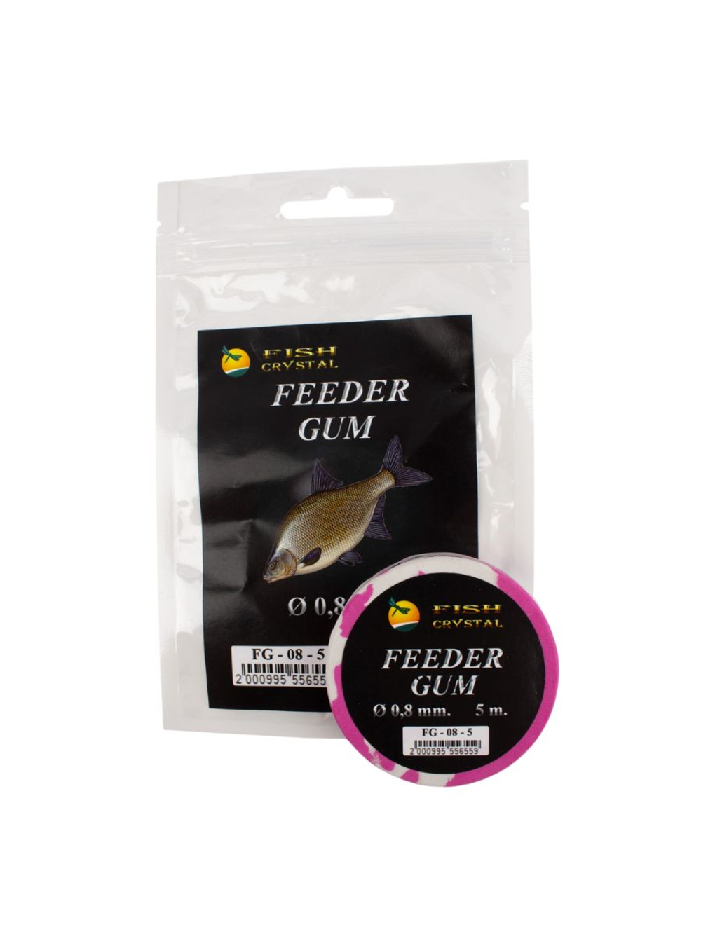 Фидер гам амортизатор для рыбалки Fish Crystal (Feeder Gum) прозрачный 0.8/5м