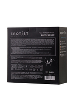 Анальная пробка с дополнительной стимуляцией Erotist силикон черная 6,5 см