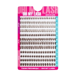 Набор коричневых накладных ресниц "Bronze" OH! MY LASH