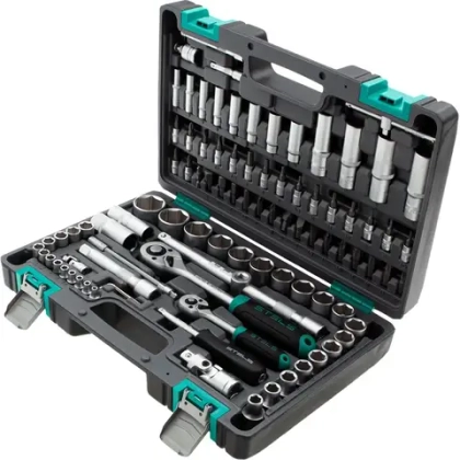 Набор инструментов, 1/2", 1/4", CrV, 94 предм.// STELS 14106