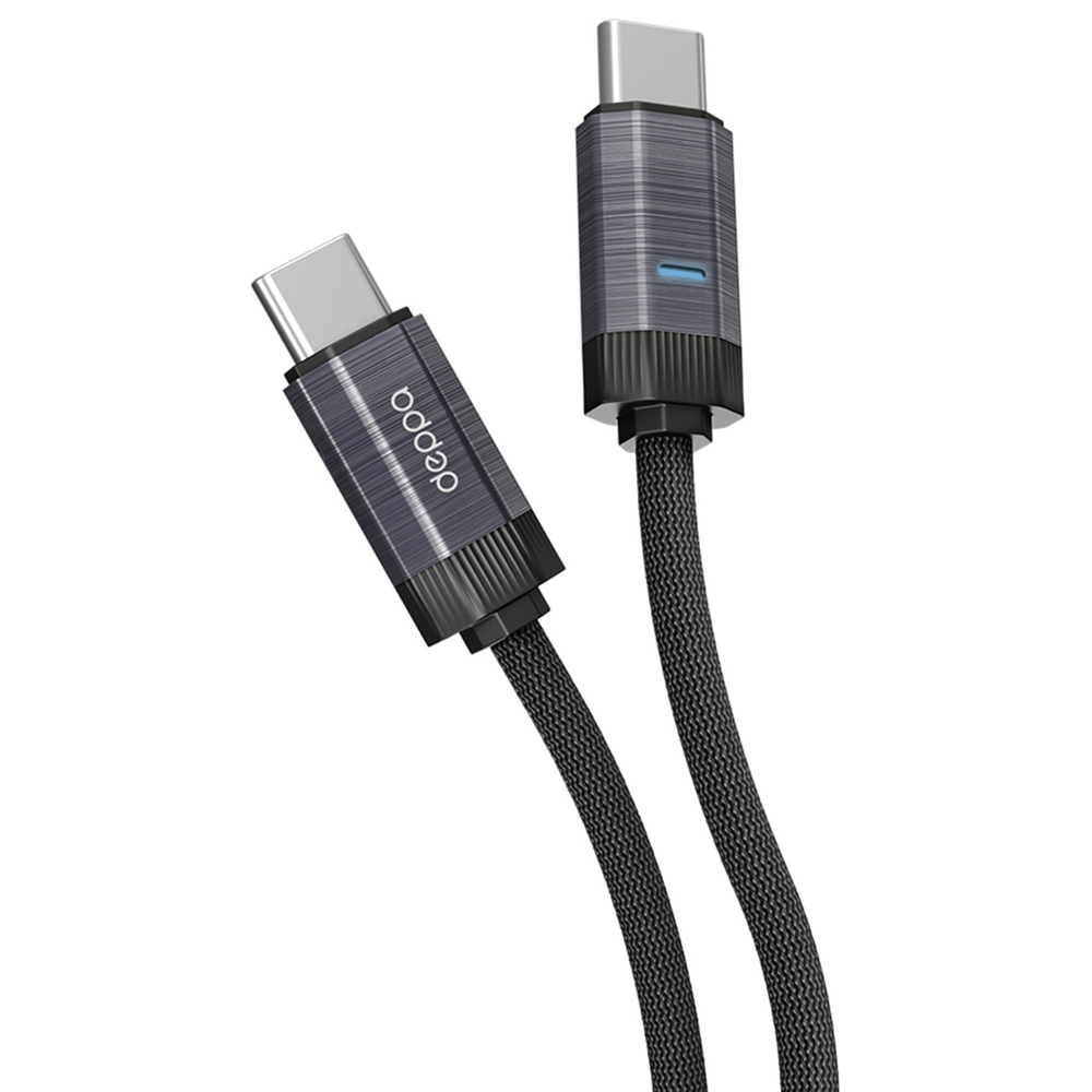 Кабель с нейлоновой оплёткой и ремешком Deppa Thor USB-C (1,2 м)