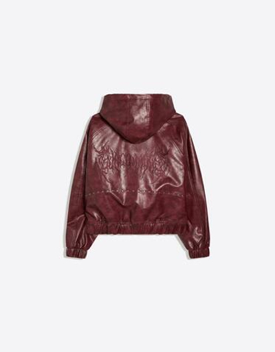 Мужская куртка из искусственной кожи с заклёпками - BERSHKA