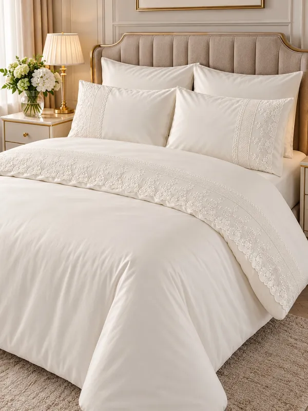 Gelin Home КПБ 6 пр. NERGIS кремовый цвет пододеяльник 200*220, простынь 240*260, наволочки 50*70 2шт, декоративные наволочки 50*70 2шт GLNN326