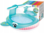 Бассейн надувной Intex 57440 Whale Spray 201х196х91 см / Круглый бассейн Интекс с водяным фонтаном распылителем Кит для дачи