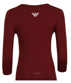 Женская теннисная футболка (dł. Рукава) EA7 Woman Jersey - красный