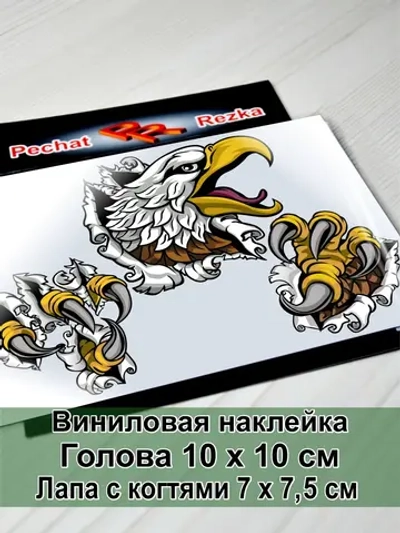 Наклейка орёл торчит из машины