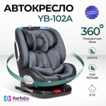 Автокресло детское ISOFIX YB102A (Dark grey PU/Темно-серый экокожа)