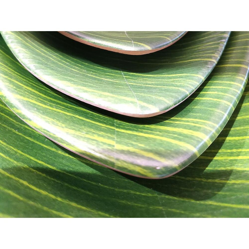 Блюдо 23*13*3,5 см овальное глубокое Лист Green Banana Leaf пластик меламин P.L. Proff Cuisine