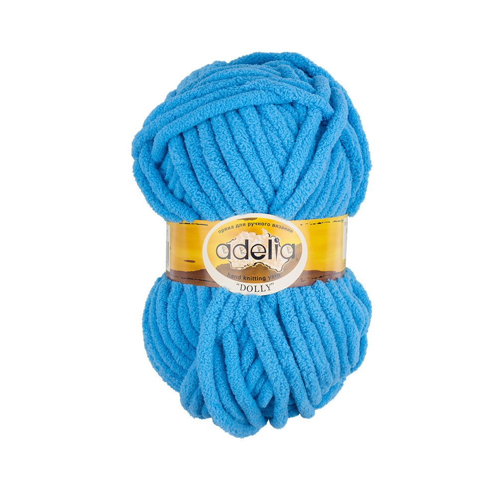Пряжа Adelia Dolly / уп.5 мот. по 100г, 40м, 11 яр.голубой Пряжа Adelia Dolly / уп.5 мот. по 100г, 40м, 11 яр.голубой