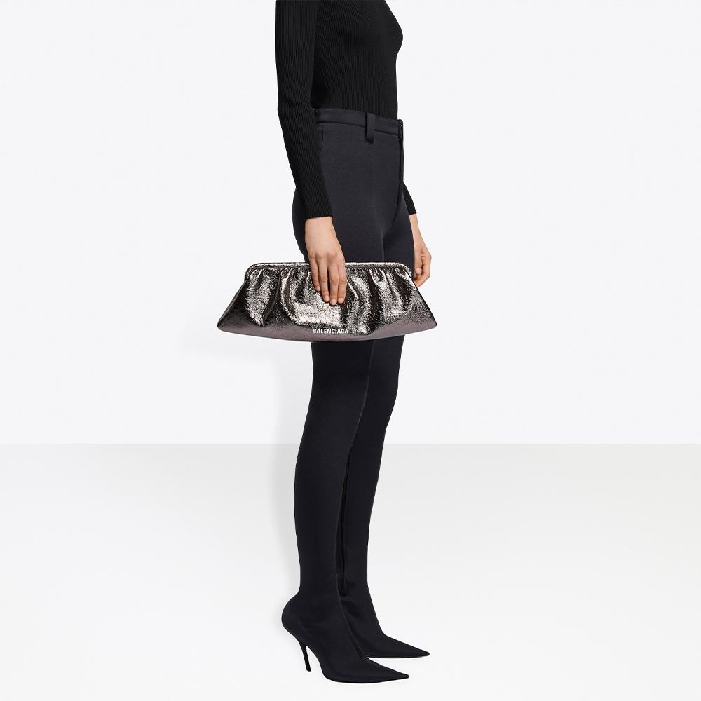 Balenciaga Calfskin Clutch Regular Women"s Black