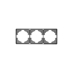 Рамка на 3 поста KRANZ Miele Round Титан KR-78-0753-2
