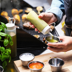 IKEA GRILLTIDER  (ИКЕА ГРИЛЛТИДЕР)  -  Бутылка дозирующая - белая/прозрачная, 200 мл