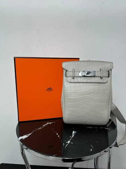 Нагрудная сумка слинг Hermes Kelly из кожи крокодила