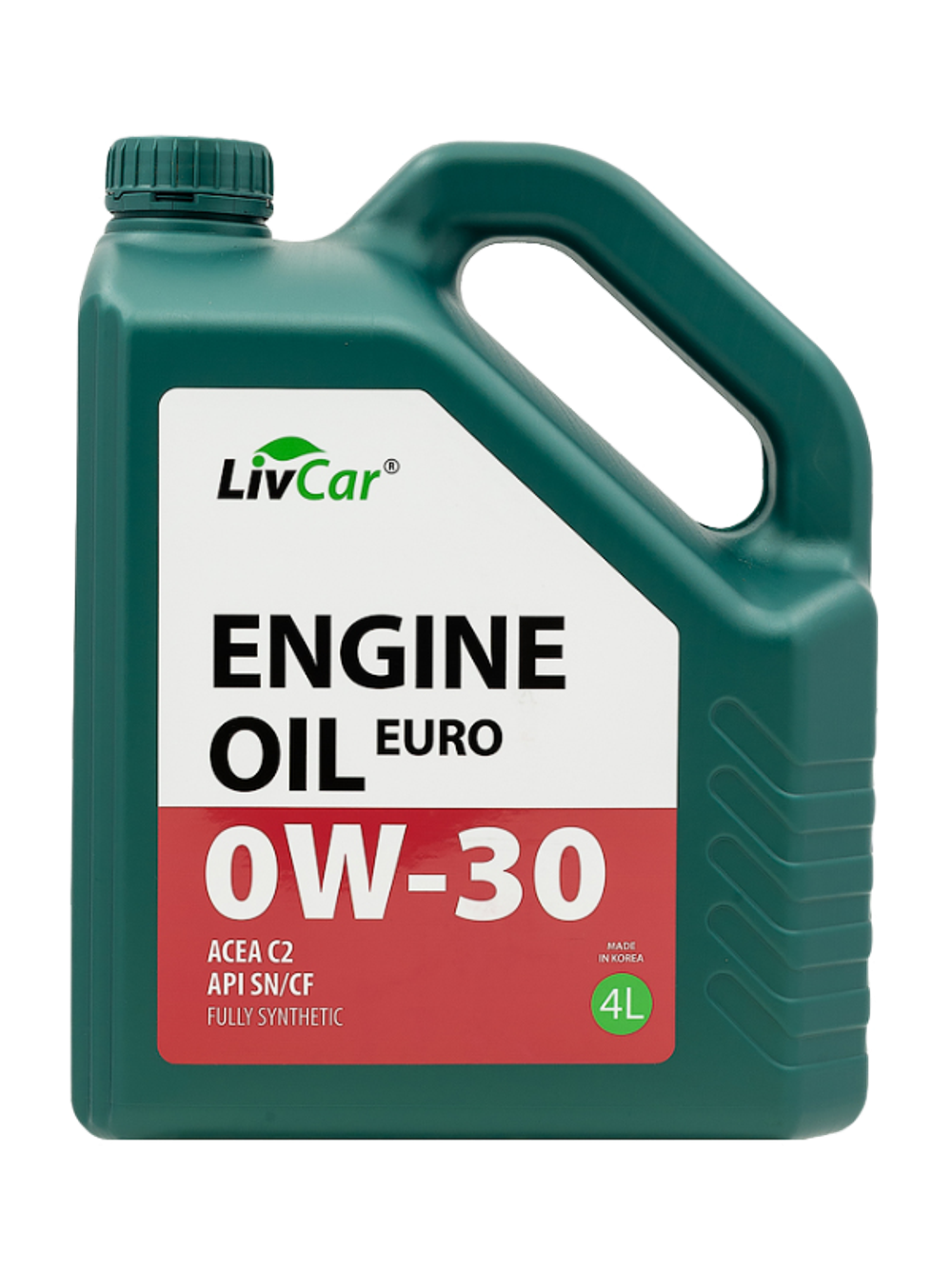 Масло моторное синтетическое LIVCAR 0W30 ENGINE OIL EURO 4л