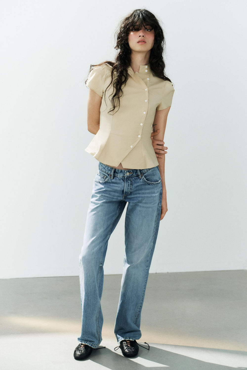 РУБАШКА С КОРОТКИМИ РУКАВАМИ — ZARA