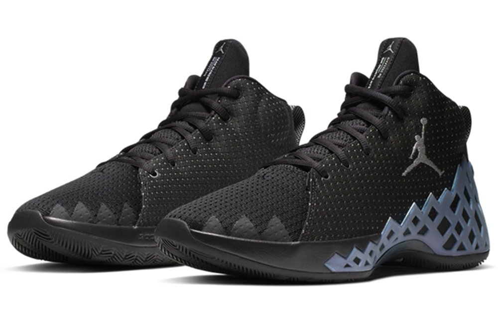 Jordan Jumpman Diamond Mid Black Metallic Silver