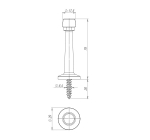 Упор дверной настенный STOPPER/15 (DS-15) CP-8 хром