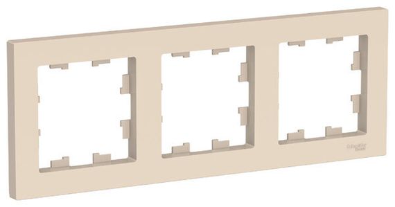 Рамка Systeme Electric ATLASDESIGN 3-постовая бежевая 35979