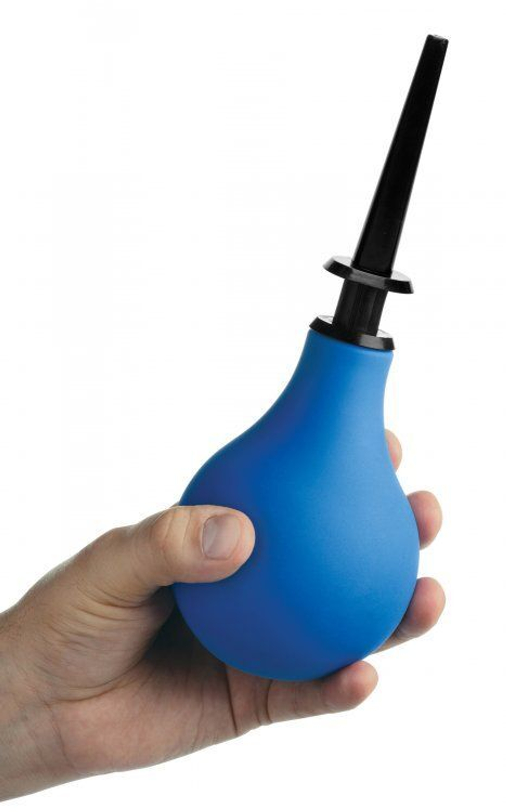 Анальный душ с 3 насадками Premium One-way Valve Anal Douche Set (Цвет: черный с голубым)