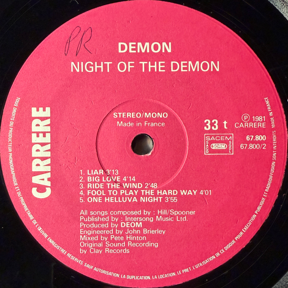 Demon – Night Of The Demon (Франция 1981г.)