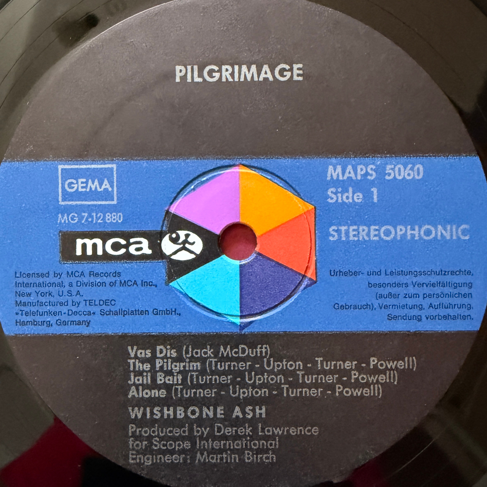 Wishbone Ash ‎– Pilgrimage (Германия 1971г.)