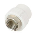 Муфта PP-R комбинированная белая Дн 63х2" ВР под ключ VALFEX 10134063