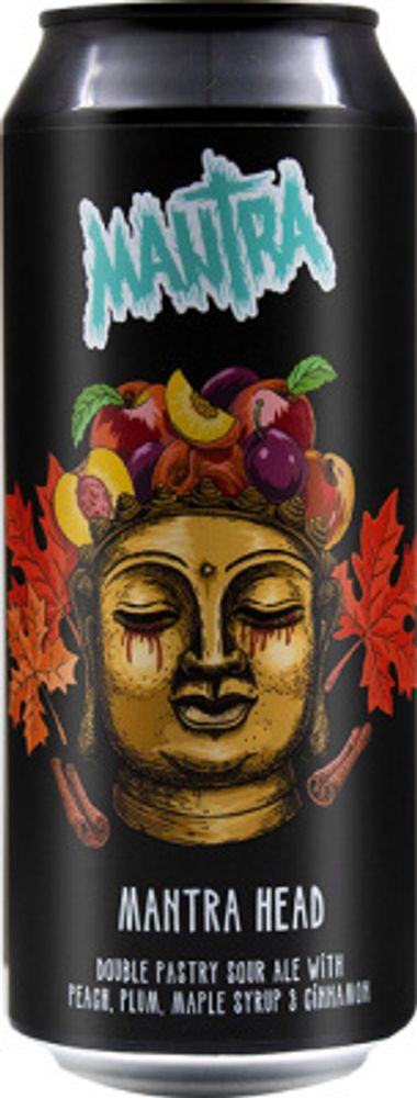 Пиво Мантра Хэд: Пич, Плам, Мейпл Сироп / Mantra Head: Peach, Plum, Maple Syrup 0.5 - банка