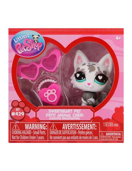 Игровой набор-сюрприз Littlest Pet Shop Праздники, День святого Валентина: Серая кошка
