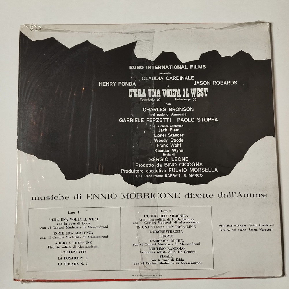Винтажная виниловая пластинка LP Ennio Morricone CEra Una Volta Il West (Italy 1975)