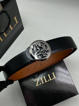 Ремень черный с коричневой изнанкой от Zilli BP5-093308