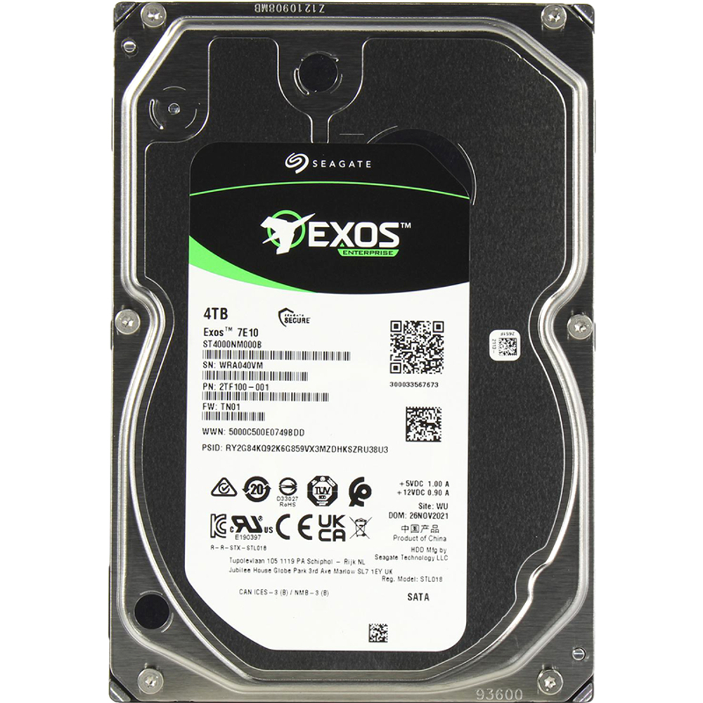 Серверный жесткий диск HDD Seagate Exos 7E10 4TB SAS 7.2K 3.5" ST4000NM000B