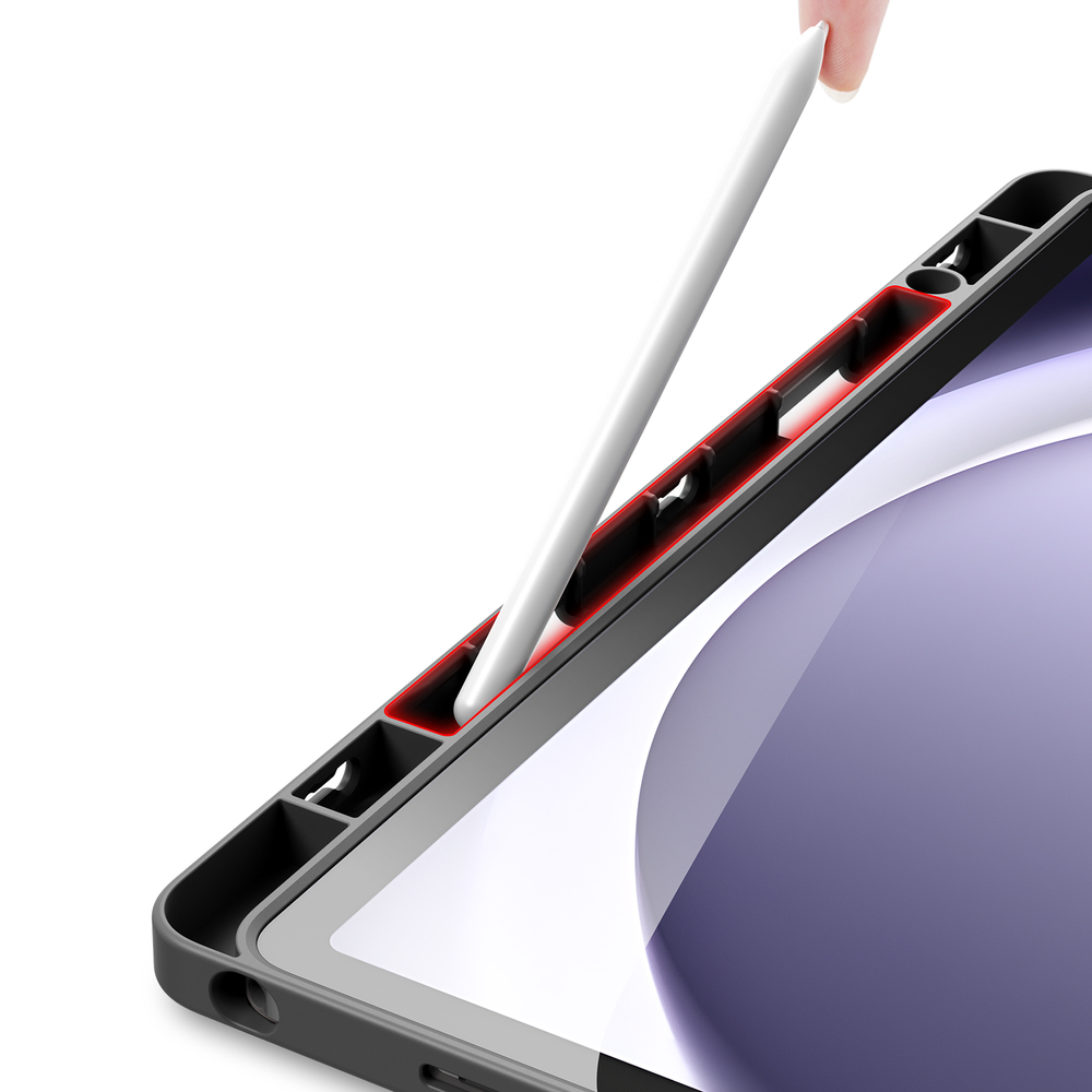 Чехол книжка серого цвета для планшета Samsung Galaxy Tab A9 Plus и Tab 11 Plus, серия Magi Series от Dux Ducis