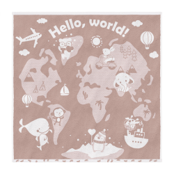 Полотенце детское Облачко МХ42 100/100 Hello. world! Бежевый тауп/белый