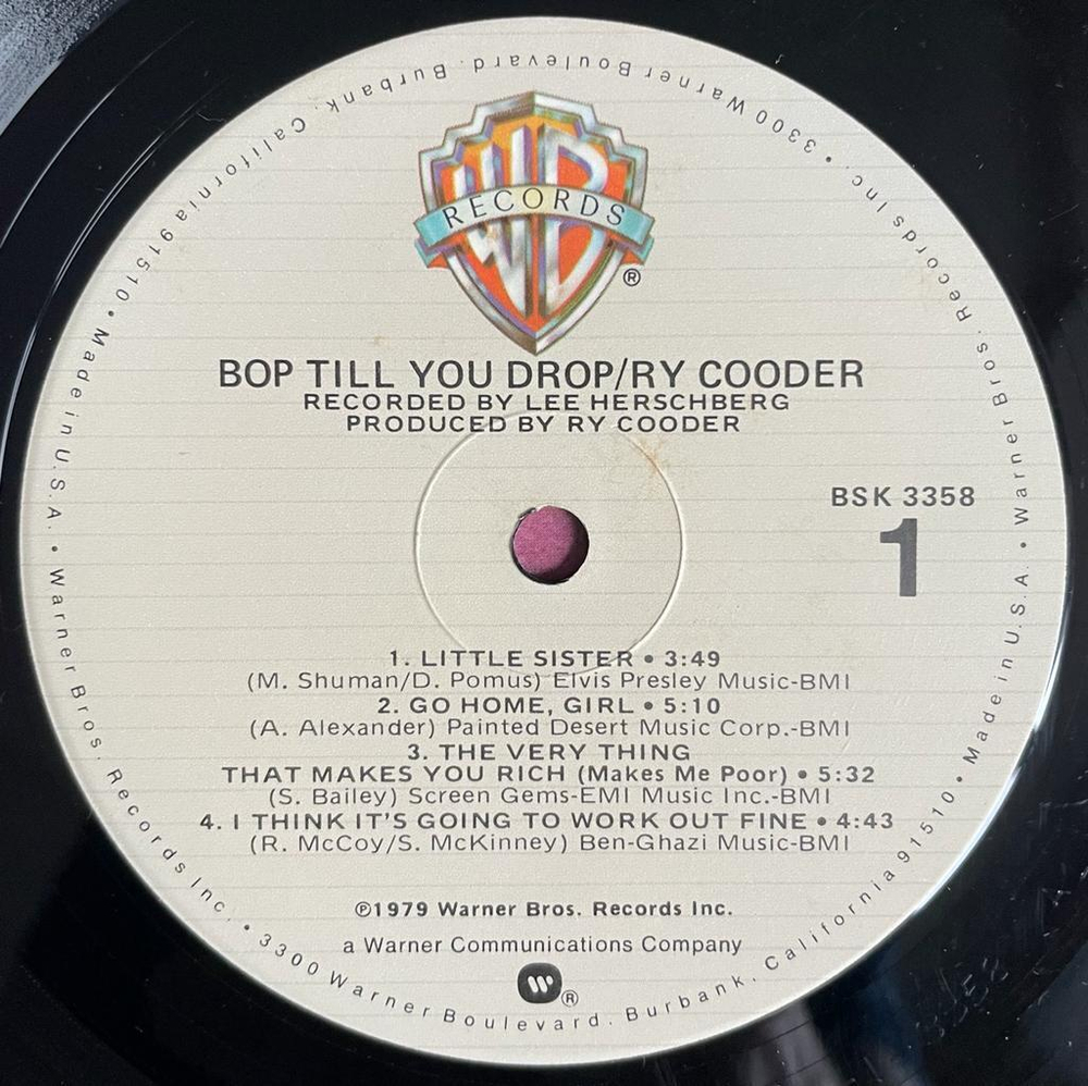 Ry Cooder- Bop Till You Drop (США 1979г.)