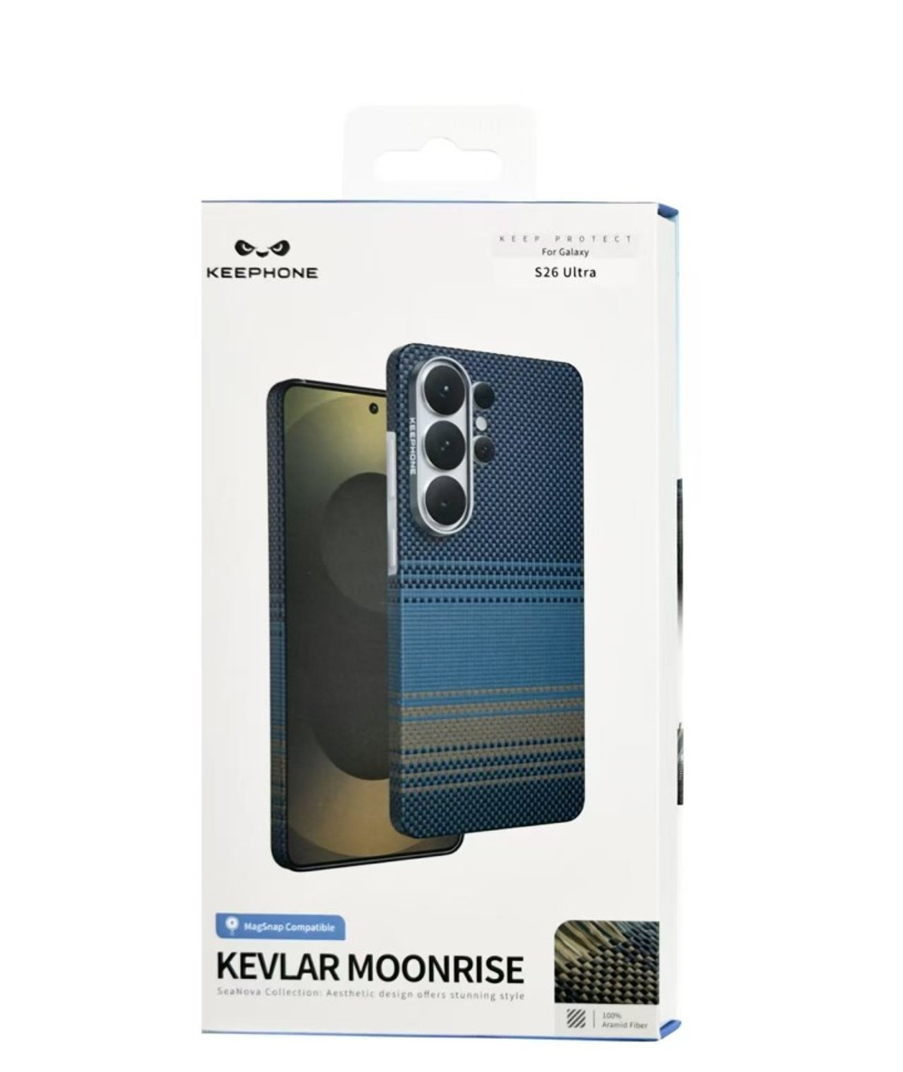 Накладка для Samsung Galaxy S26 Ultra Keephone Kevlar Moonrise MagSnap синий