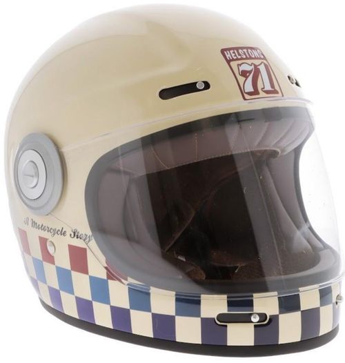 Купить Мотошлем Интеграл Helstons Casque Course Full Face Carbone / Бежевый